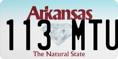 AR license plate 113MTU