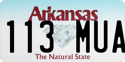 AR license plate 113MUA