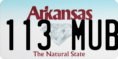 AR license plate 113MUB