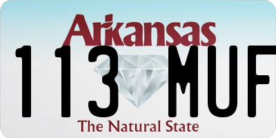 AR license plate 113MUF