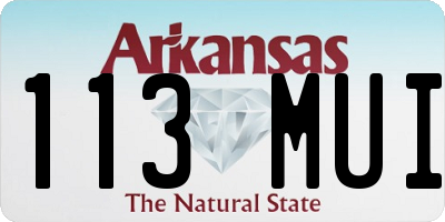 AR license plate 113MUI