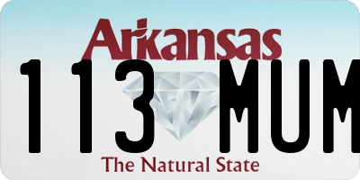 AR license plate 113MUM