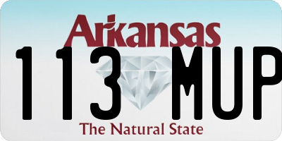 AR license plate 113MUP