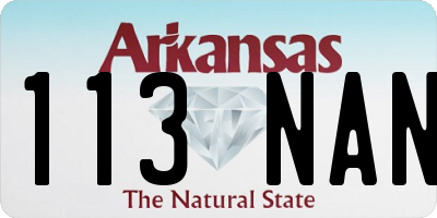 AR license plate 113NAN