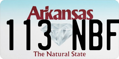AR license plate 113NBF