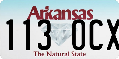 AR license plate 113OCX