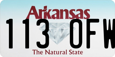 AR license plate 113OFW