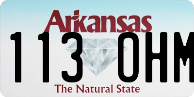 AR license plate 113OHM