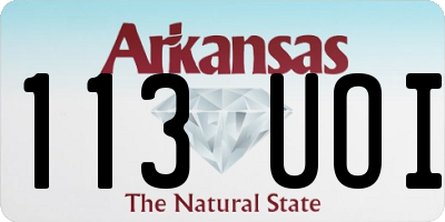 AR license plate 113UOI