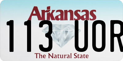AR license plate 113UOR