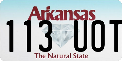 AR license plate 113UOT