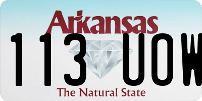 AR license plate 113UOW