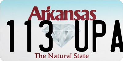 AR license plate 113UPA