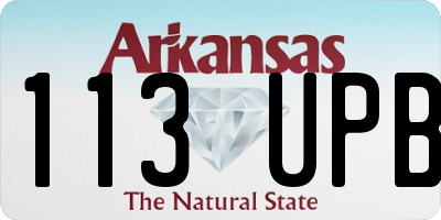 AR license plate 113UPB