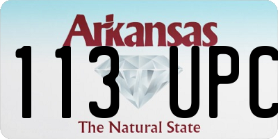 AR license plate 113UPC