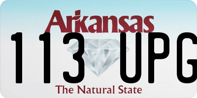 AR license plate 113UPG