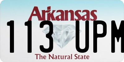AR license plate 113UPM