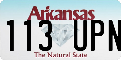 AR license plate 113UPN