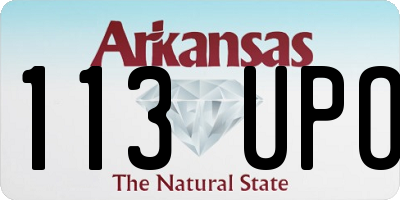 AR license plate 113UPO