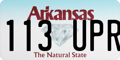 AR license plate 113UPR