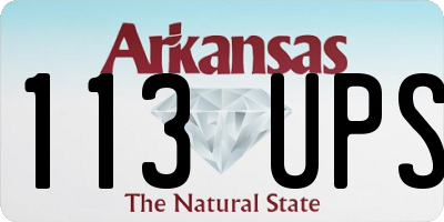 AR license plate 113UPS