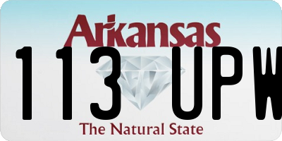 AR license plate 113UPW