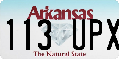 AR license plate 113UPX