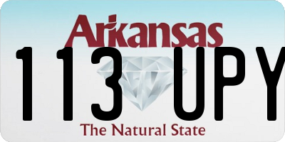 AR license plate 113UPY