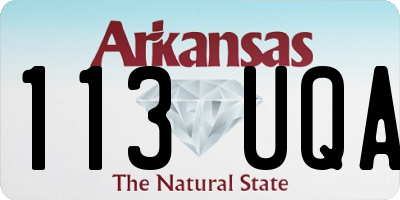 AR license plate 113UQA
