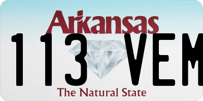 AR license plate 113VEM