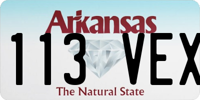 AR license plate 113VEX