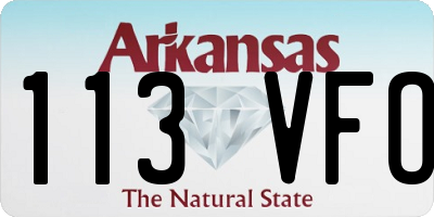 AR license plate 113VFO
