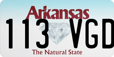 AR license plate 113VGD