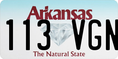 AR license plate 113VGN