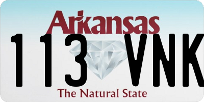 AR license plate 113VNK