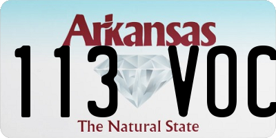 AR license plate 113VOC