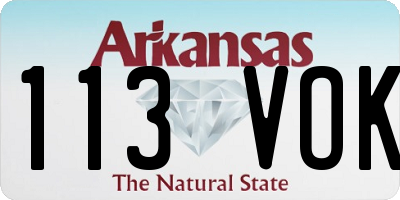 AR license plate 113VOK