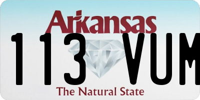 AR license plate 113VUM