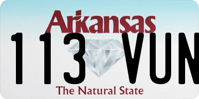 AR license plate 113VUN
