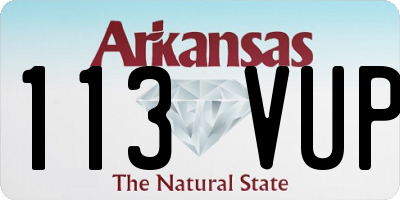 AR license plate 113VUP