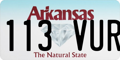AR license plate 113VUR