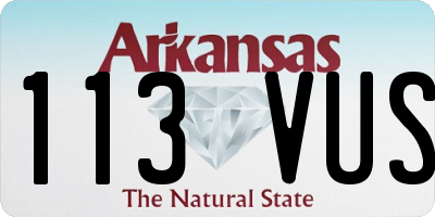 AR license plate 113VUS