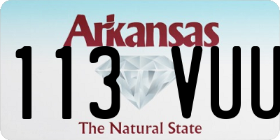 AR license plate 113VUU