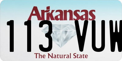 AR license plate 113VUW