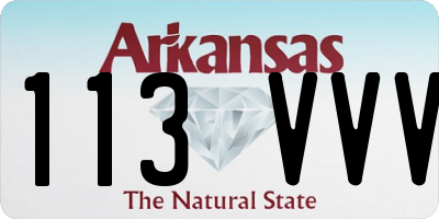 AR license plate 113VVV