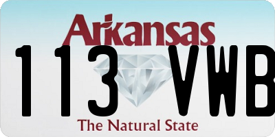 AR license plate 113VWB