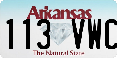 AR license plate 113VWC