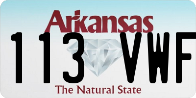 AR license plate 113VWF