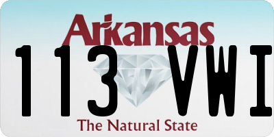 AR license plate 113VWI
