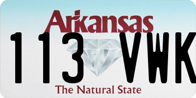 AR license plate 113VWK